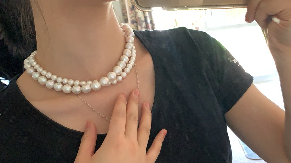10.5mm-12mm Pearl Necklace #121