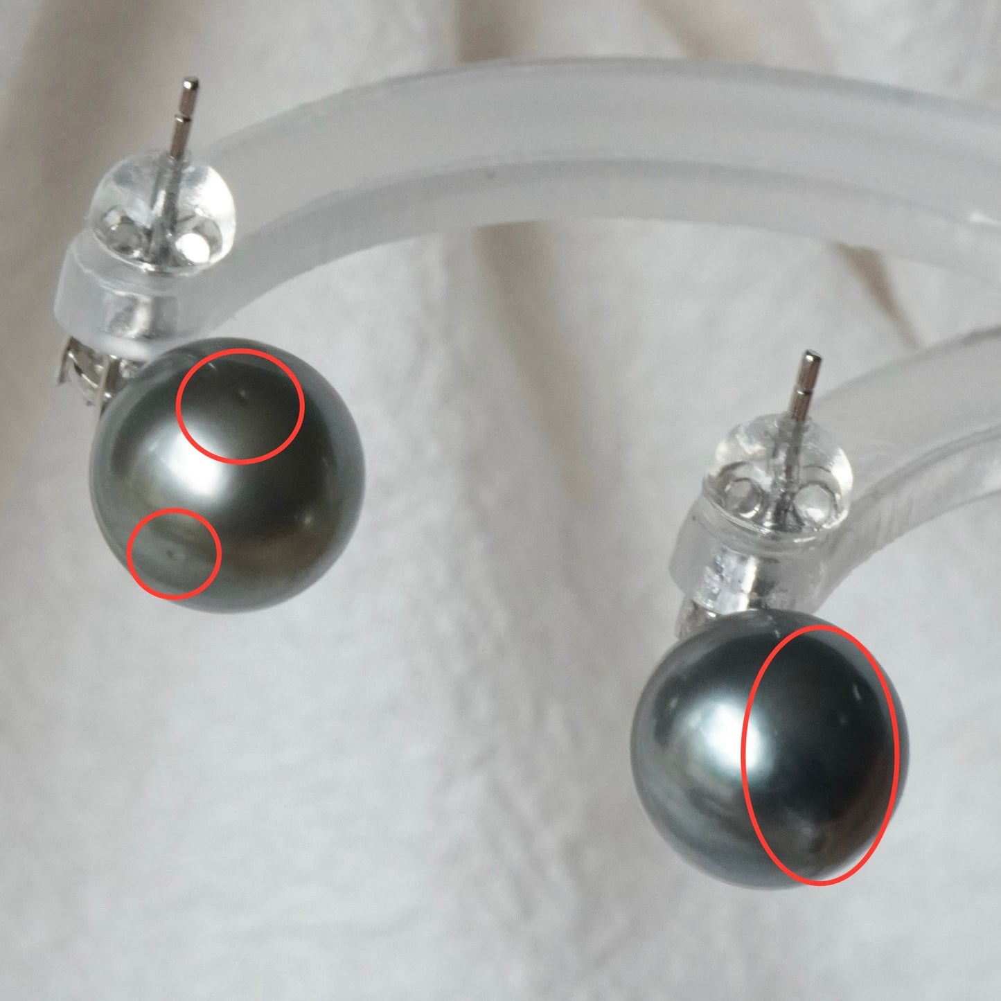 10.5mm Tahitian Pearl Earring #112